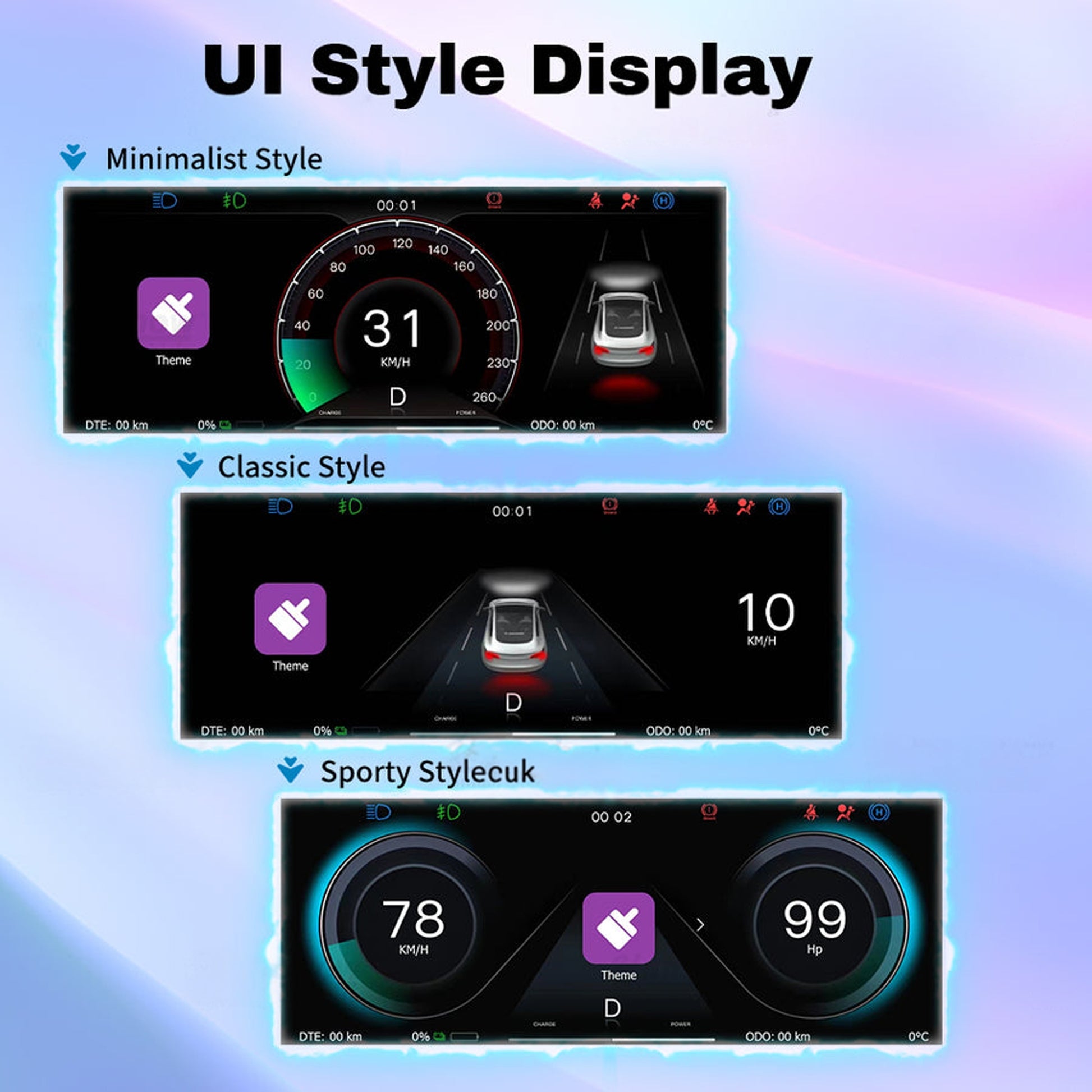 Tesla Model 3 & Y H6 Mini Dash Screen Display