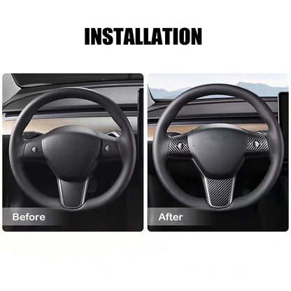 Steering Wheel Wrap Cover For Tesla Model 3 & Y - EnjoyEV