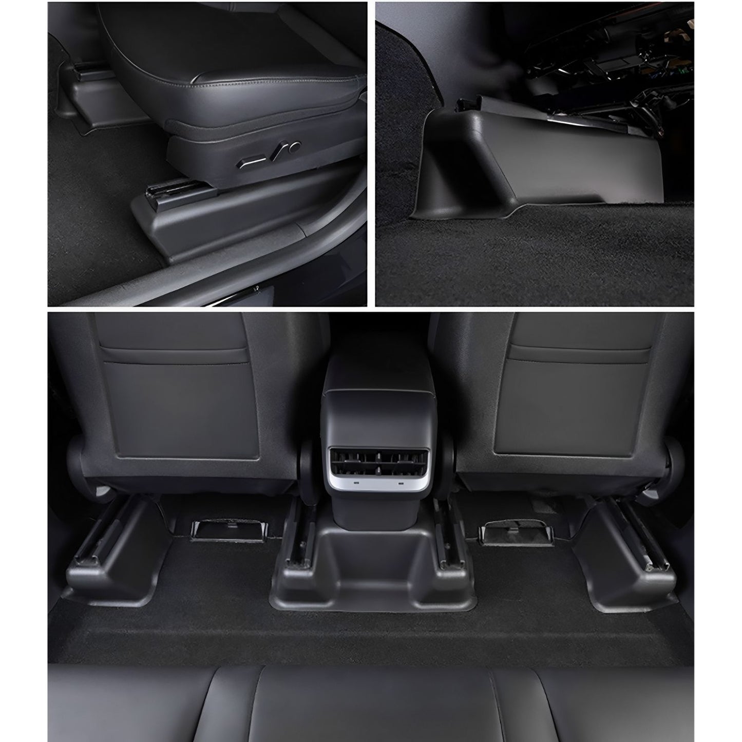 Tesla Model Y Seat Slide Rail Pad Cover Rear Row Under Seat Rail Anti-Kick Protector