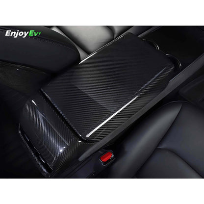 Tesla Model 3 Y Carbon Fiber Armrest Cover anti-scratch