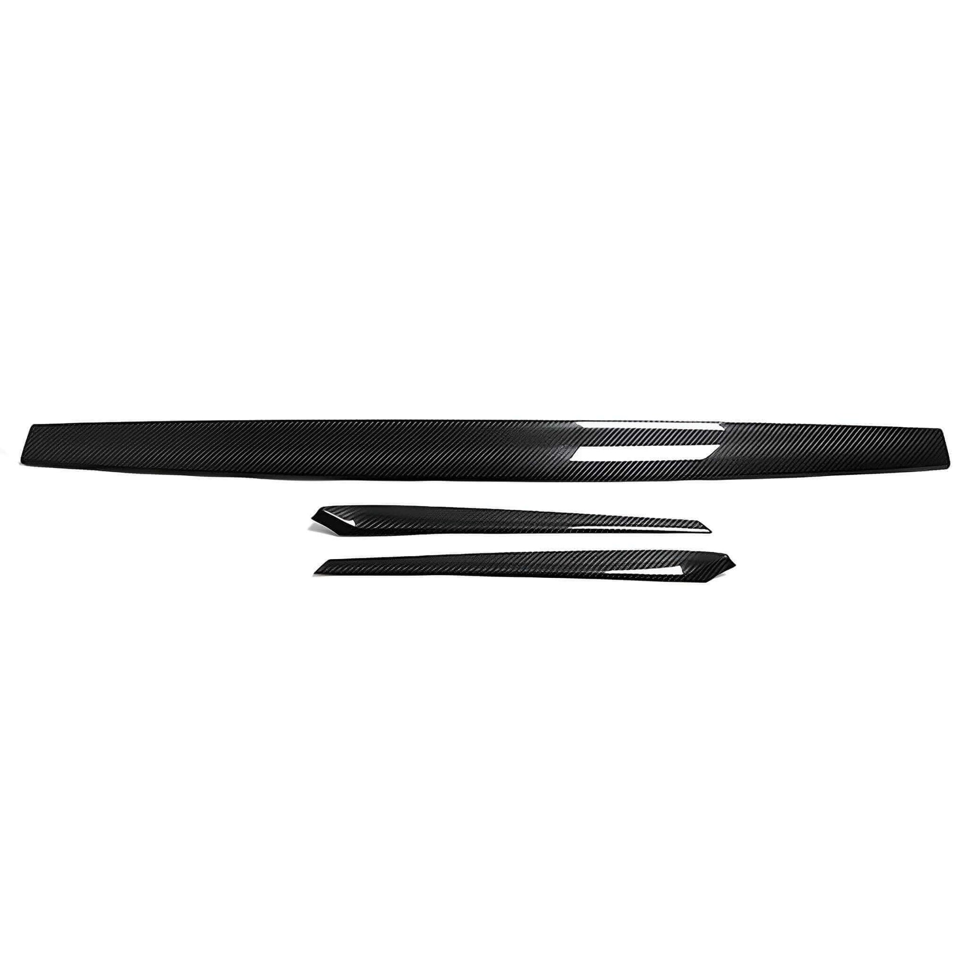 Tesla Model Y 3 Dashboard Cap Cover Matte Black Carbon Fiber