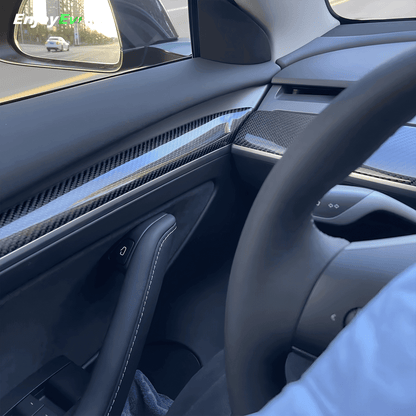 Tesla Model 3 & Y Carbon Fiber Dashboard Covers - EnjoyEV