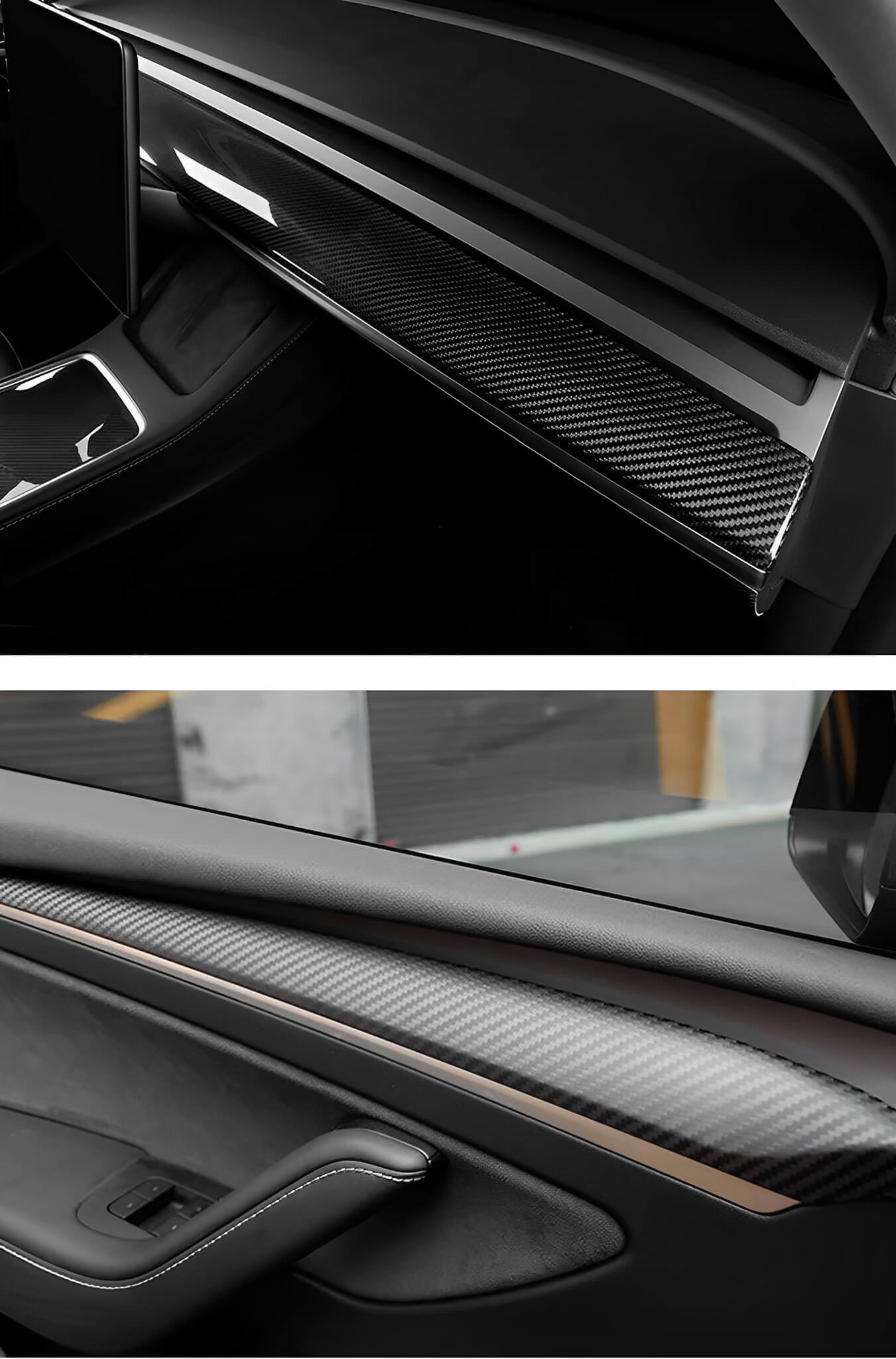 Best Carbon Fiber Door Trim Cover for Tesla Model 3 & Y - EnjoyEV