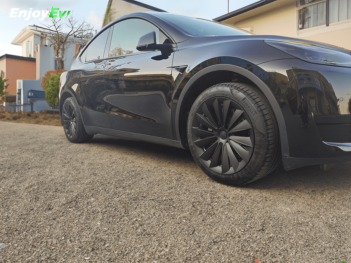 Cyclone Style Hubcaps For Tesla Model Y 19'' Gemini wheels - EnjoyEV